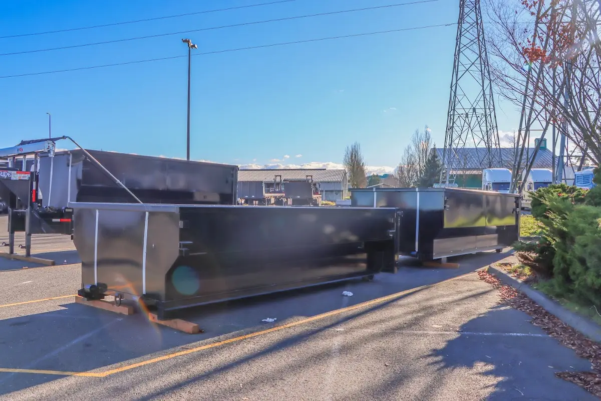 Roll-off dumpster ready for waste disposal at job site for Cleanout Dumpster Rental in McLendon-Chisholm